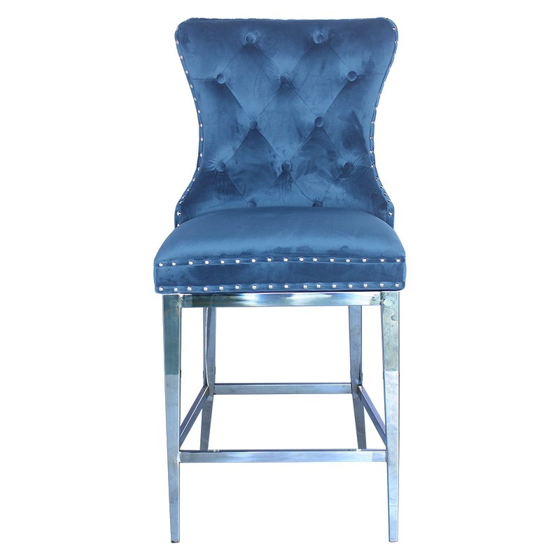 Buy cheap Romantic Blue Color Bar Chair High Back Heavy Base from wholesalers