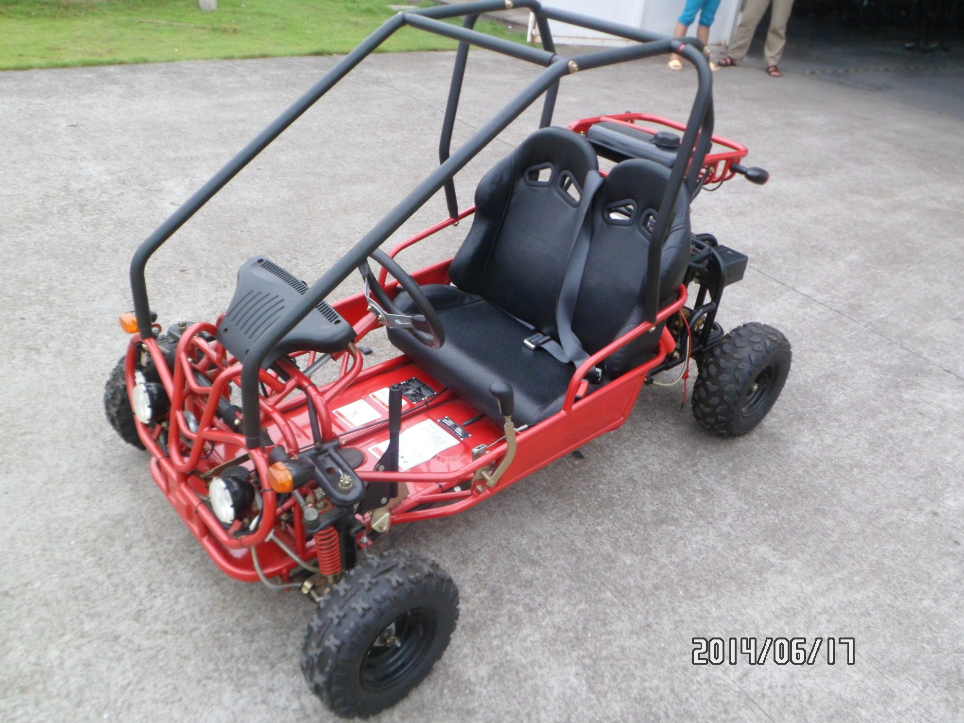 Quality 2 Seat Kids / Children Electric Go Kart , Small Dune Buggy Cute Racing Go Karts for sale