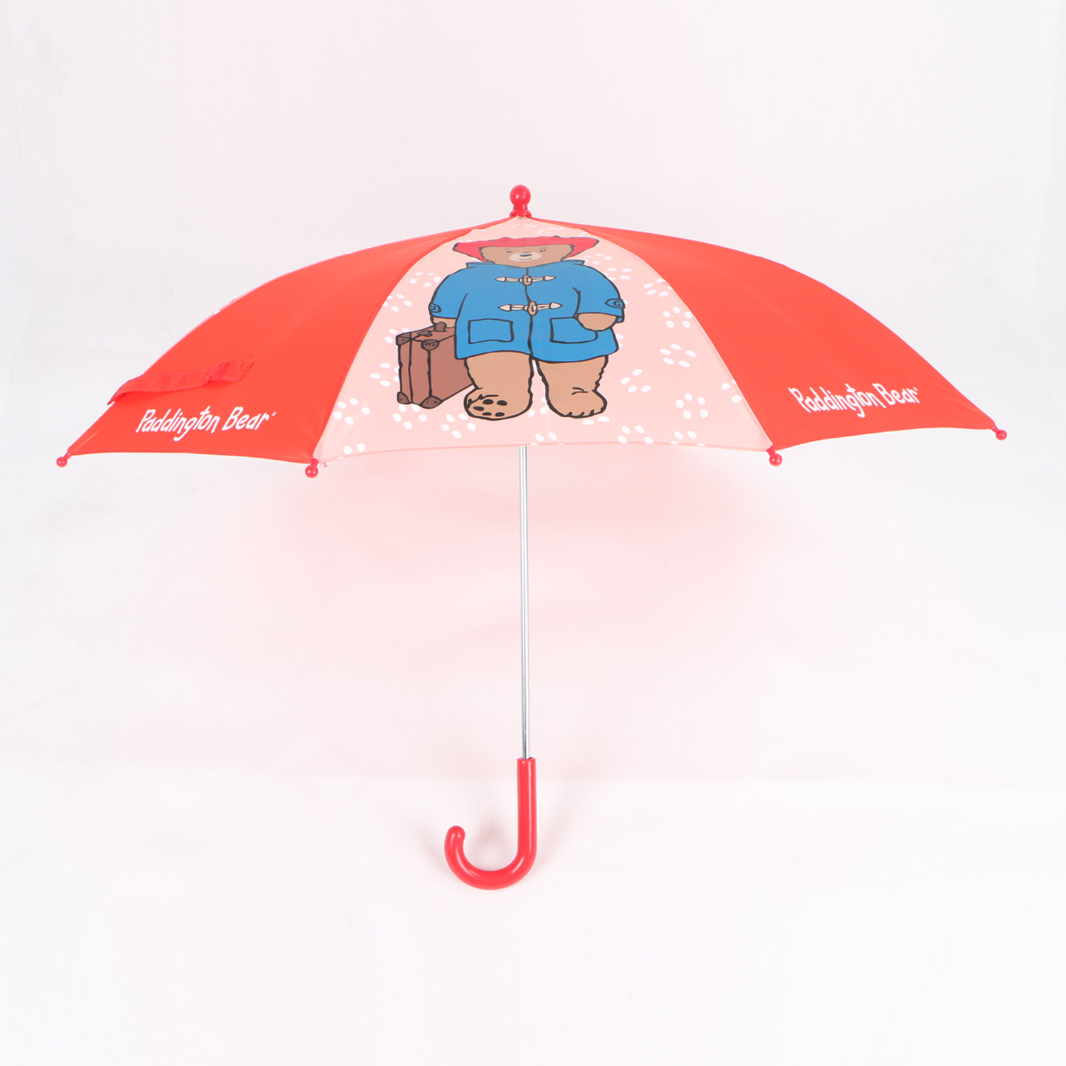 Cute Cartoon Kids Rain Umbrella With Bear Printing Zinc Plating Safe Frame