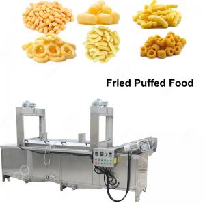 Quality 500KG/h Puffed Food Making Machine/Snacks Frying Machine Price for sale