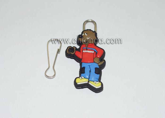 Buy cheap Custom and supply cartoon figure pvc zipper puller,various zipper slider from wholesalers