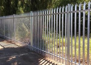 Quality Notched 6ft Steel Palisade Fencing Galvanized With W Section for sale