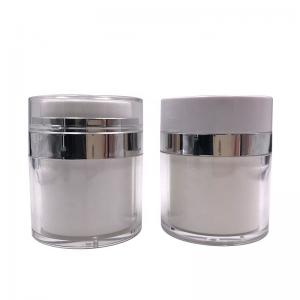 Quality Acrylic Airless Pump Cream Jar , Cosmetic Container Jar 50ml 50g For Lotion Packaging for sale