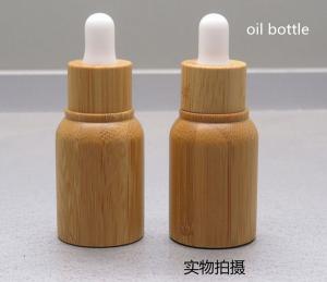 Quality 0.35 ounce 10ML empty cosmetic  bamboo dropper bottle for skin care for sale