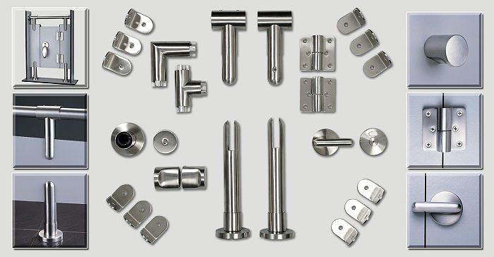 Quality Bathroom Toilet Cubicle Hardware Cubicle Partition Accessories Stainless Steel For WC for sale