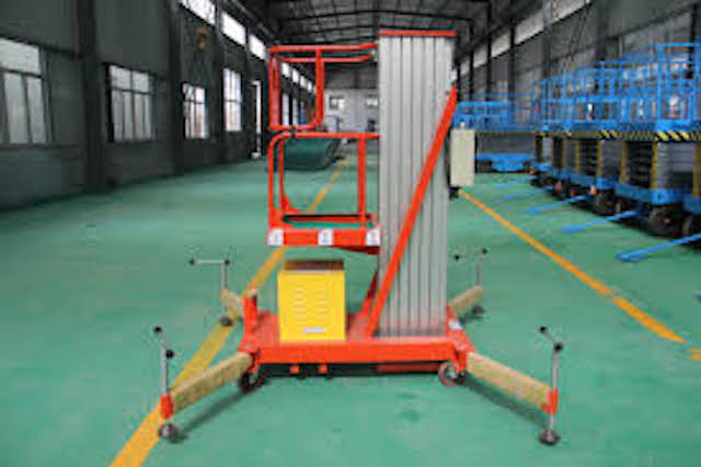 Quality single mast aerial working man platform lift table for sale