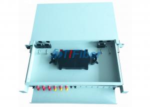 China ST 24 Core Slidable Fiber Optic Junction Box With Cold Rolled Steel on sale
