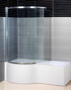 Quality Semi Circular Over Bath Shower Enclosure Arc Framed Quick Installation for sale