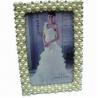Buy cheap Metal Photo Frame with Shinny Rhinestone and Fake Pearl, Picture Image Silver from wholesalers