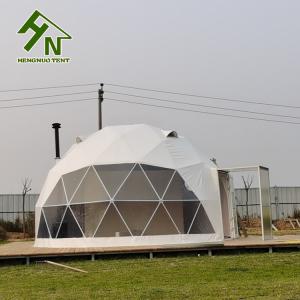 Quality Waterproof Geodesic Dome Tent With Solar Fan Outdoor Living Glamping for sale