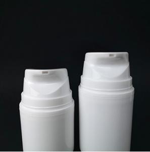 Quality Cylindrical Airless Pump Bottles White PP Plastic Material 80ML 100ML 150Ml for sale