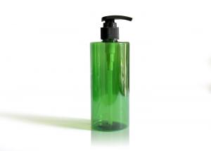 Quality Green Cylinder PET Cosmetic Bottles For Body Lotion Products Half Transparent 300ml for sale
