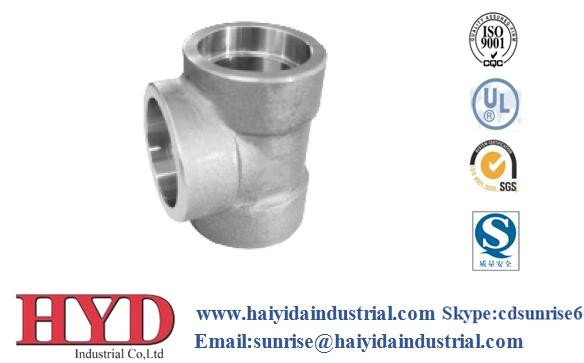 China Forged Fittings stainless steel fitting Threaded Tee on sale