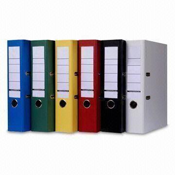 Lever Arch Files with PVC Cover, Inner Color Printed or Marble Papers, Suitable for Office Use