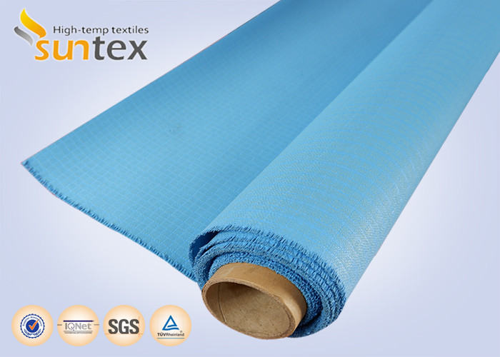Quality 0.8 Mm Or OEM Blue Fire / Heat Resistant Fiberglass Cloth To Europe 1000 G/Sqm for sale