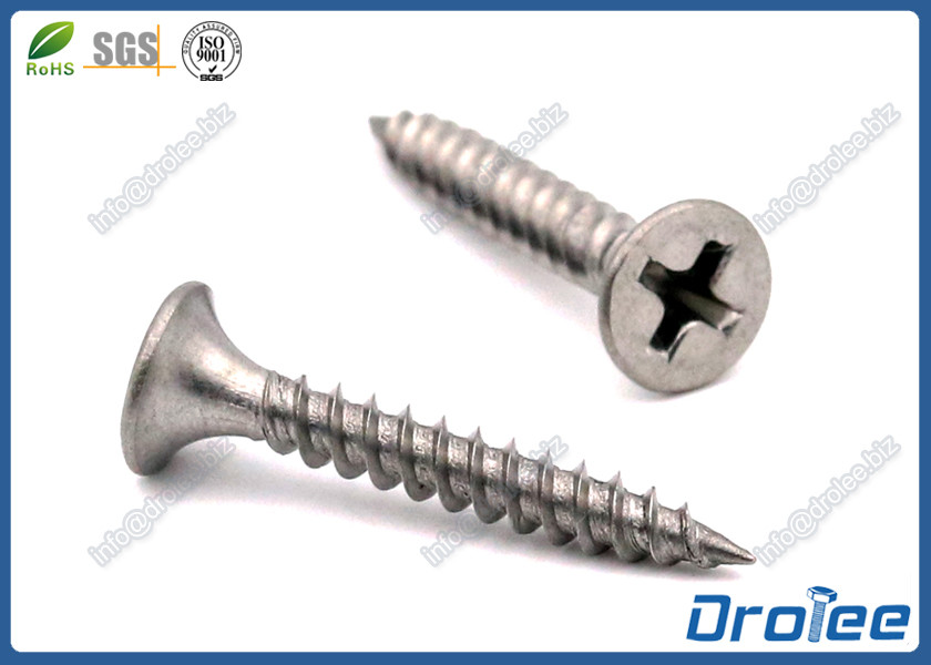 Quality 304/18-8 Stainless Steel Philips Bugle Head Fine Thread Drywall Screws for sale