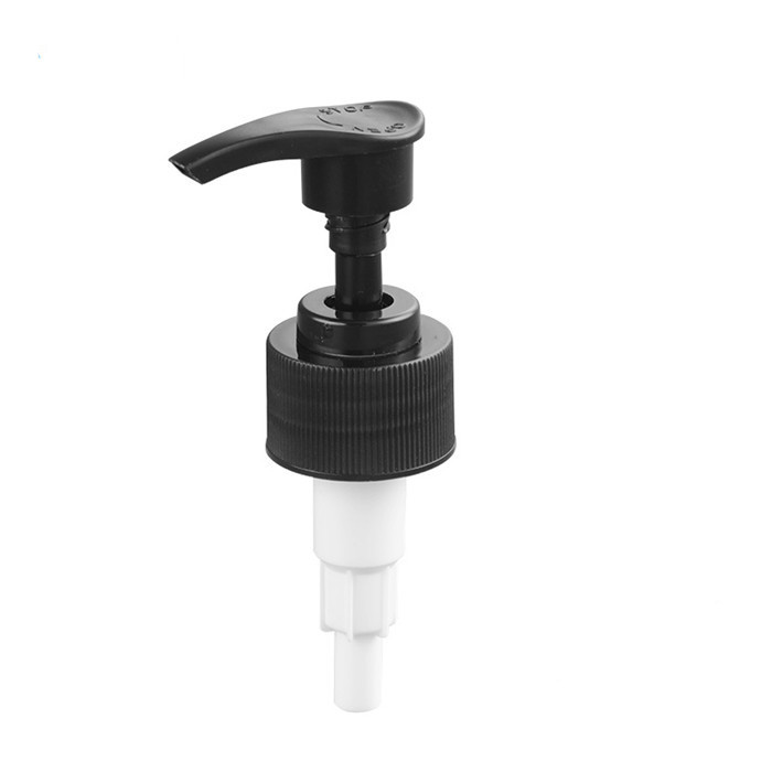 Quality Ribbed Screw Lotion Pump Black  24/410 4cc Dosage PP Plastic Material for sale