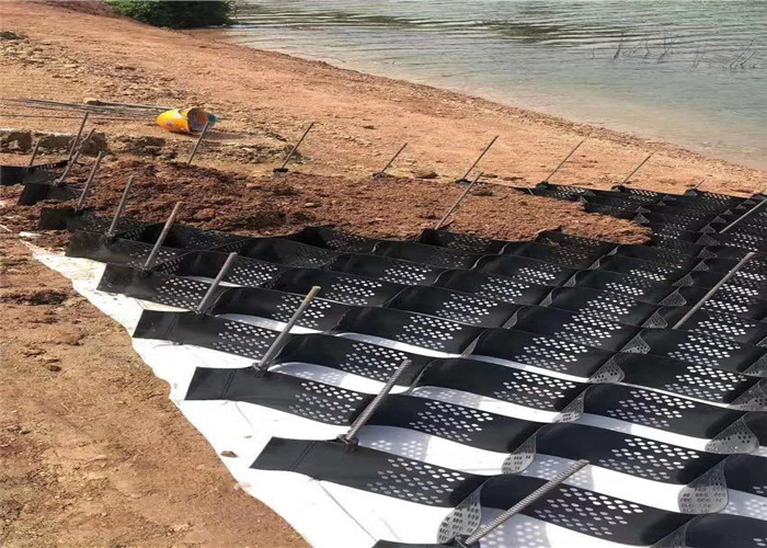 Quality Stabilize Embankments Welding Height 100mm Geocell Ground Grid for sale