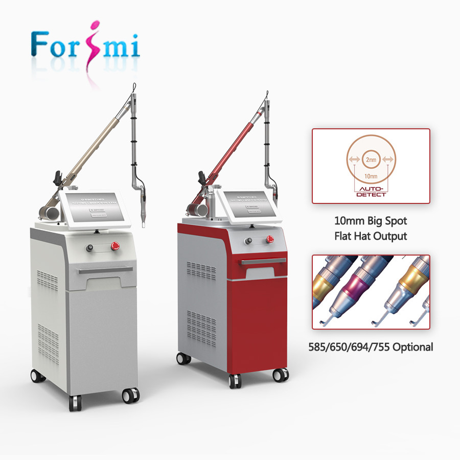 China Latest CE FDA approved beauty salon use 2000w 1064nm 532nm 2000w nd yag laser tattoo removal with tattoo machine on sale