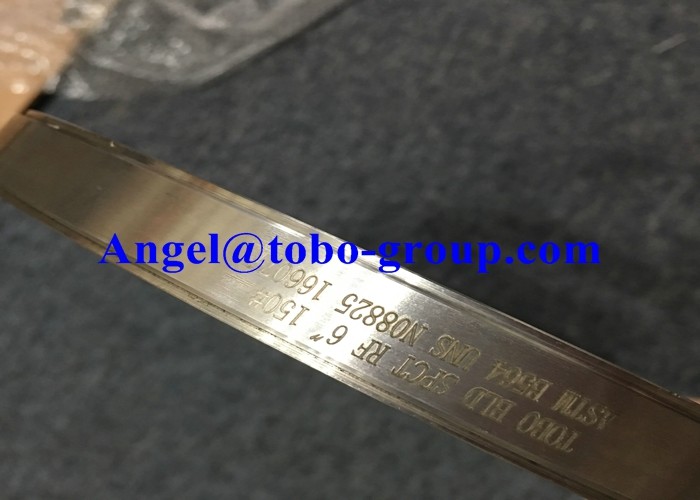 Quality Forged Flange Nickel Alloy NO8825 6'' CL150 Spectacle line blinds ASME B16.48 for sale