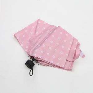 Quality Pink And White Uv Blocker Travel Umbrella , Custom Folding Sun Umbrella for sale