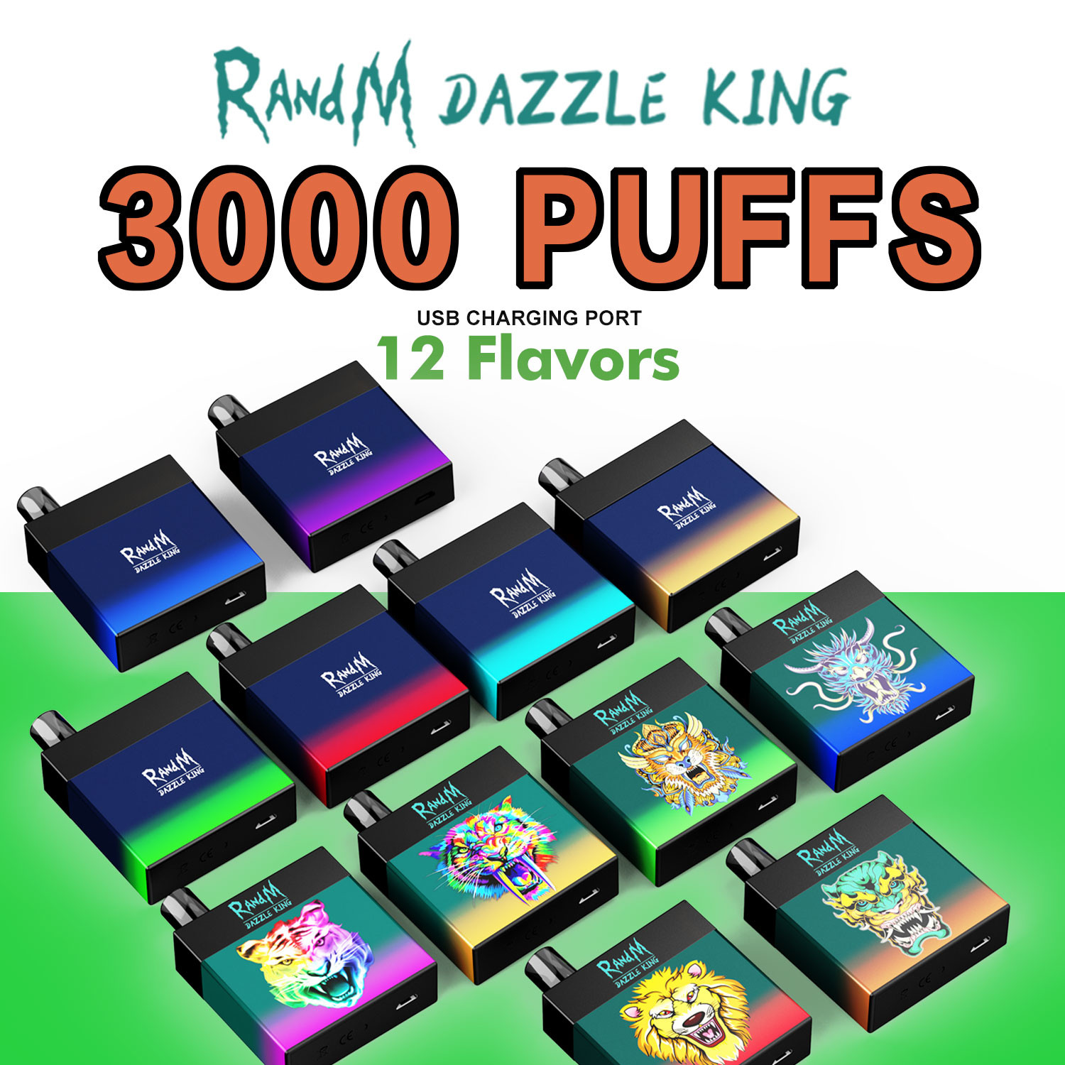 Quality 3000 Puffs RANDM Dazzle Vape King Disposable Vape Devices 5% Nicotine for sale