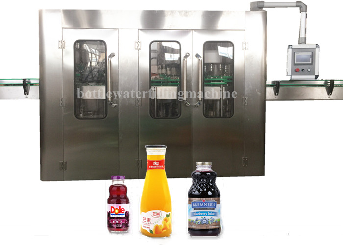 Quality 3 In 1 Glass Bottle Filling Machine And Twist Capping Machine Fruit Juice Production for sale
