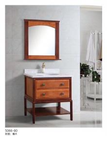 Quality Country Bathroom Sink Wooden Cabinets Oak Framed Mirror Shelf Bottom 800*520*850mm for sale