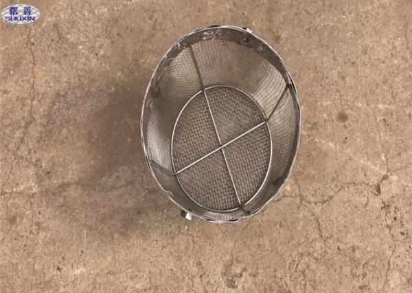 Buy Round Stainless Steel Wire Mesh Baskets , 304 Stainless Steel Mesh Filter Baskets at wholesale prices