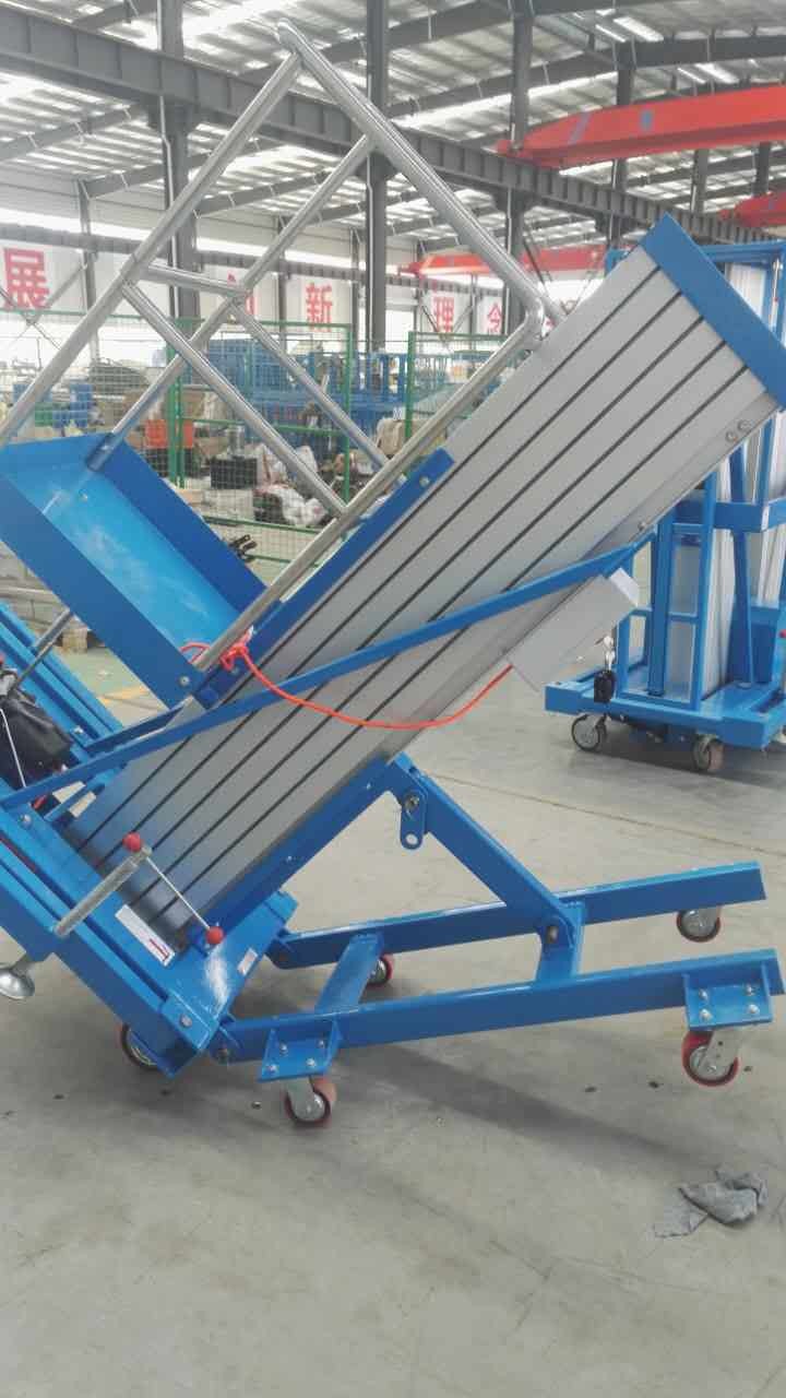 Quality Small Electric hydraulic aluminum lift/ single mast vertical man lift for sale
