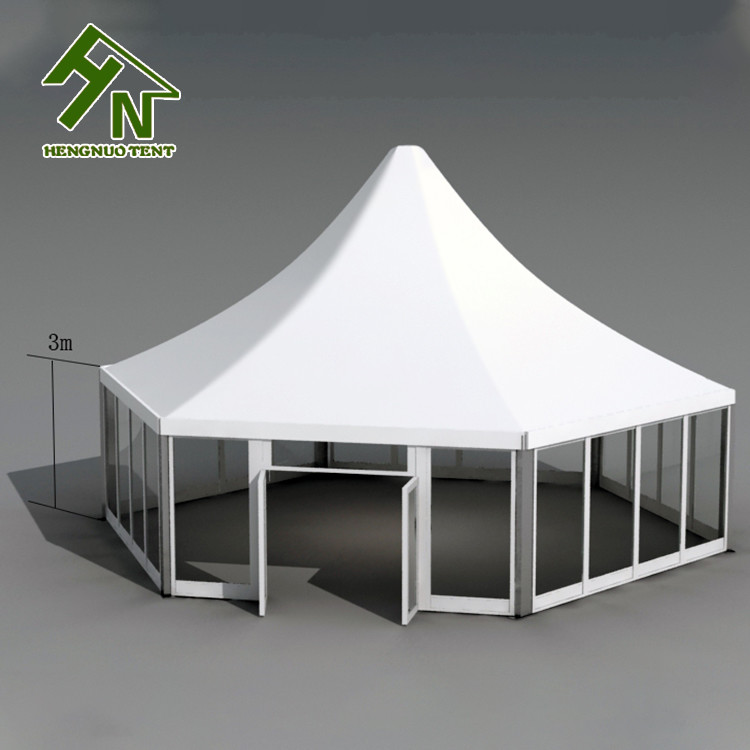 Quality PVC Side Wall Hexagon Garage Marquee Tent Permanent Structure for sale