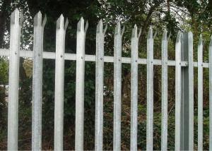 Quality Anti Rust 6ft Galvanized Steel Palisade Fencing with D Section for sale