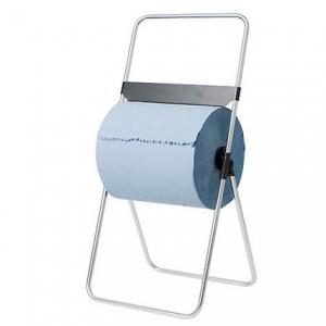 Quality Industrial Steel Stand Alone Toilet Paper Dispenser Equipped With Serrated Cutting Edge for sale