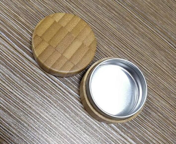 Quality Eco friendly bamboo packaging wooden cosmetic jar with aluminum inner for sale