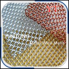 Quality Luster Metallic Coil Drapery Mesh Curtain for sale