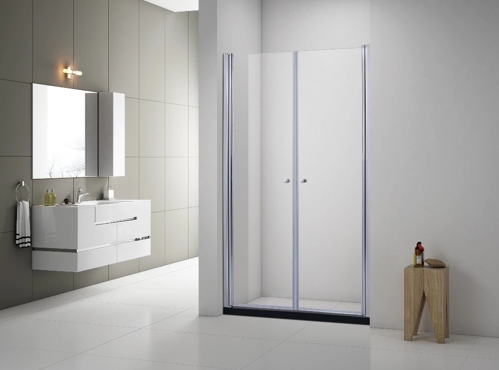 Quality 6mm Safety Custom Glass Shower Doors For Stand Up Shower European Style Pivot Hinge for sale