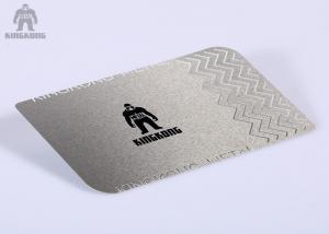 Quality Stainless Steel Silver Metallic Business Cards Silkscreen Printing  85x54mm for sale