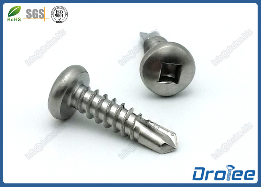 Quality 304 / 18-8 Stainless Steel Square Pan Head Self Drilling Tek Screw for sale