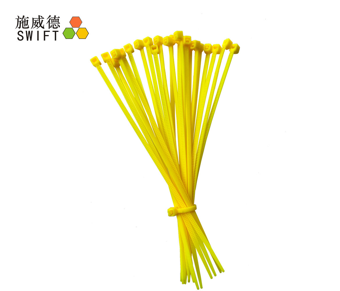 Quality Nylon PA66 Wire Cable Ties , Plastic Tie Straps For Electronics Industry for sale