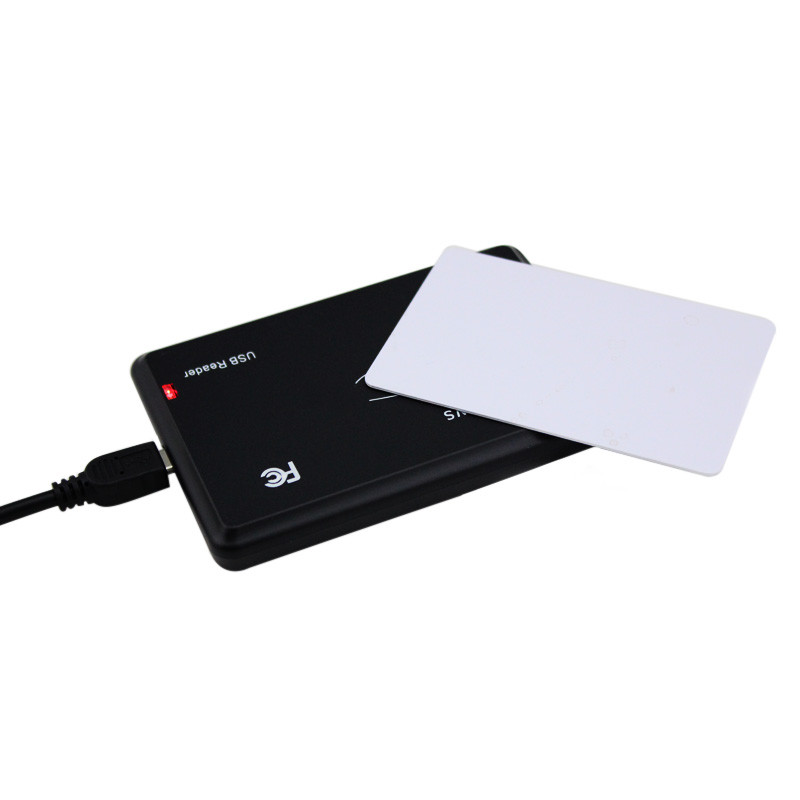 Quality IP 65 USB RFID Card Reader EM / Mifare Card Reader And Writer Black Color for sale