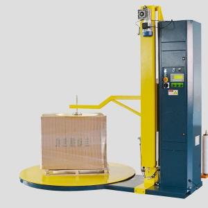 Quality Grey and Blue Automatic Pallet Shrink Wrap Machine With PLC System for sale