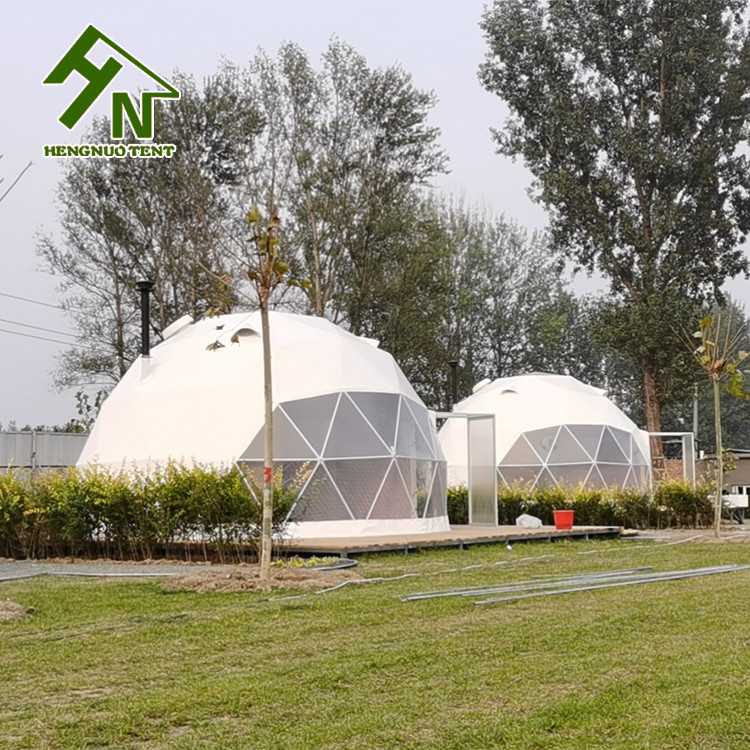 Quality 6m Diameter Waterproof Geo Dome Tent 4 Person Family Hotel Pop Up Igloo Tent for sale