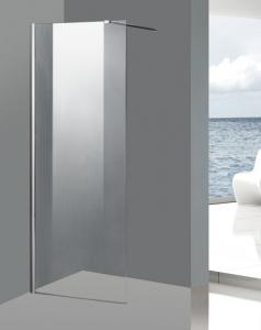 Quality Small Corner No Frame Glass Shower Doors With Stainless Steel Shower Bar for sale