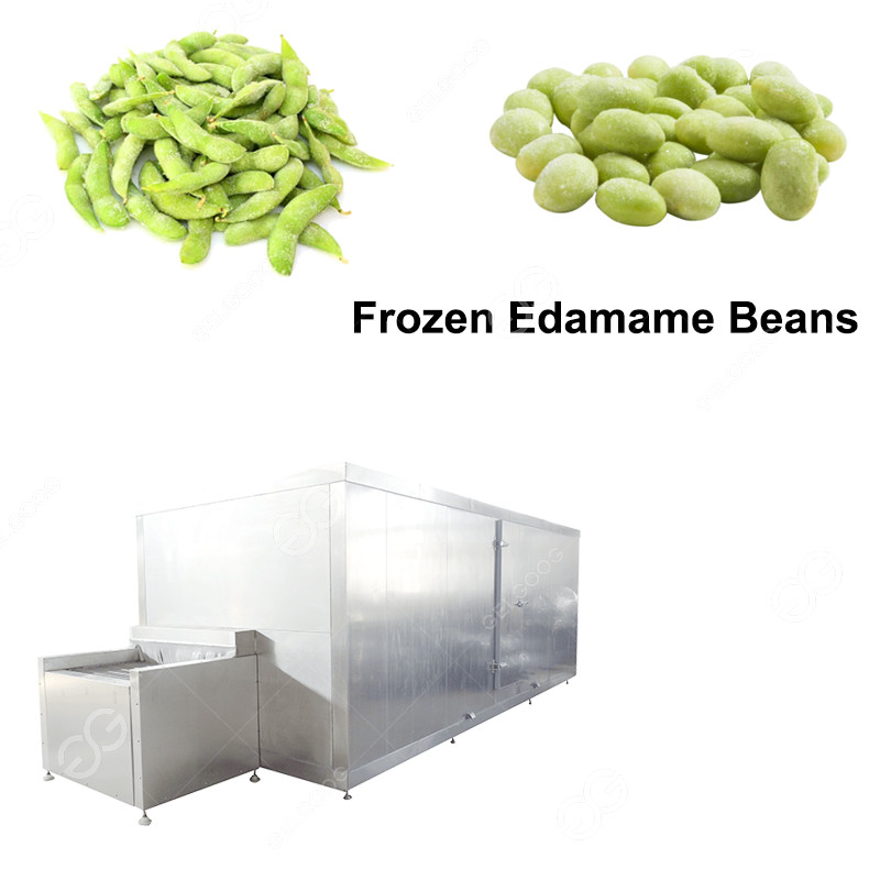 Quality stainless steel Frozen Edamame Beans Machine/Flash Freezer Price 300KG/H for sale