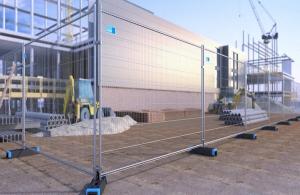 Quality Square Top Anti Climb Steel Temporary Fencing Hot Dip Galvanized 3.5m for sale