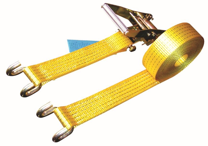 Buy Open Hook Over The Wheel Tie Down Straps , Commercial Tie Down Straps 2500 DN LC at wholesale prices