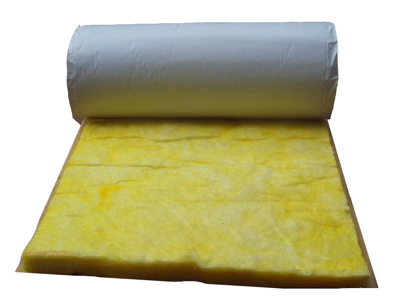 Quality Thermal Insulation Glass Wool Blanket Faced With White Metalized Scrim Kraft for sale