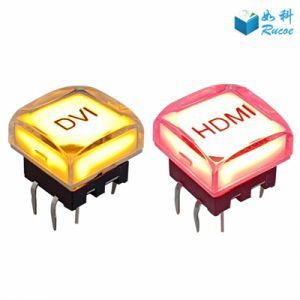 Quality Control Panel illuminated 15mm Transparent Button Switch for sale