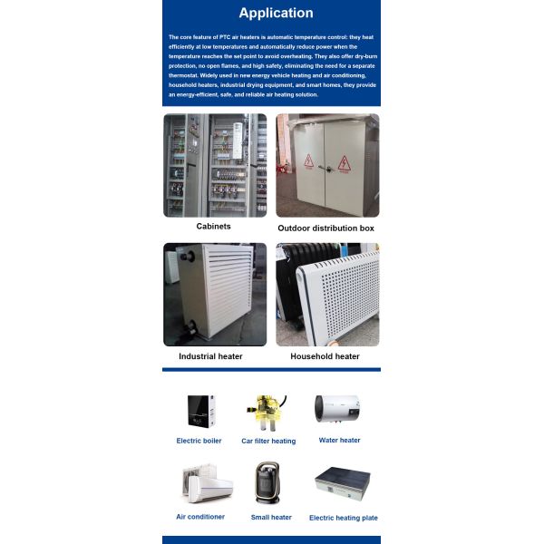 Air Conditioner 380V PTC Heater Warm Air Blower Constant Temperature Energy Saving