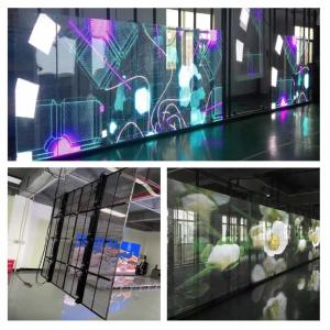 P8mm Frameless LED Mesh Display Glass Window Media Mesh Facade IP68